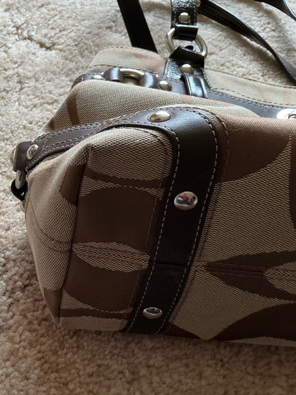 Coach Carly Monogram Satchel Bag Tote New With Tags Coach - Picture 10 of 11